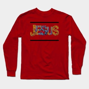 Jesus kente inspired tee Long Sleeve T-Shirt